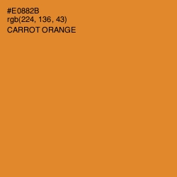 #E0882B - Carrot Orange Color Image